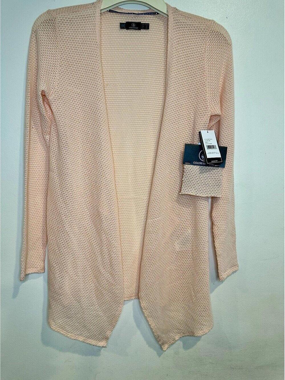 Volcom Women’s Cardigan Peach Knit STYLE:B0732209  SIZE: S GO GO WRAP NWT